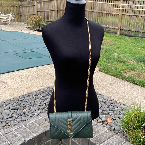 Saint Laurent Envelope Triquilt Small YSL Shoulder Bag  $2950 - Picture 4 of 10
